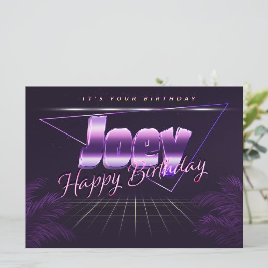 Carte Joey Prénom (Debout devant)