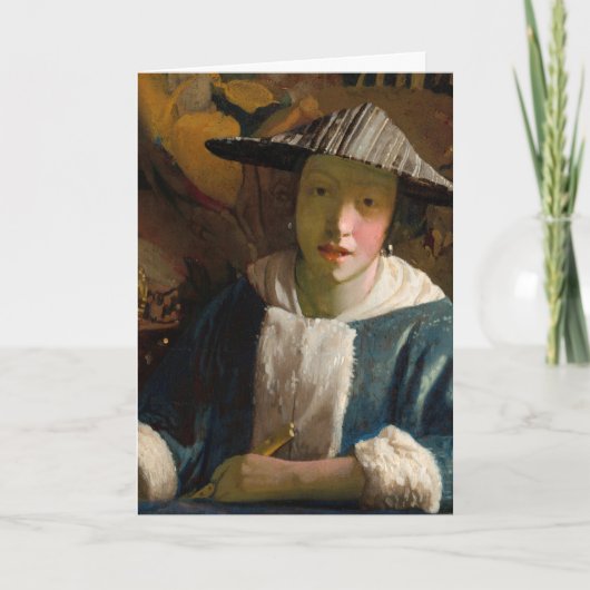 Carte Johannes Vermeer - Fille avec une Flûte (Devant)