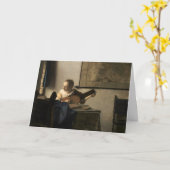 Carte Johannes Vermeer - Jeune femme avec un trait (Fleur jaune)