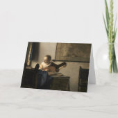 Carte Johannes Vermeer - Jeune femme avec un trait (Devant)