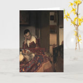 Carte Johannes Vermeer, Jeunes Femmes Dormant (Fleur jaune)