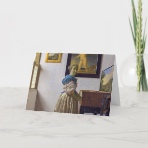 Carte Johannes Vermeer - Lady debout dans une virginale
