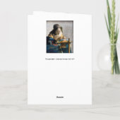 Carte Johannes Vermeer - Le Lacemaker (Dos)