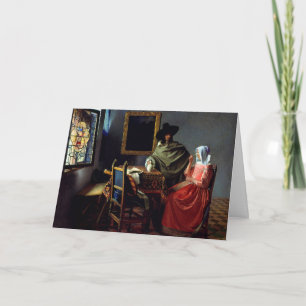Carte Johannes Vermeer - Le verre du vin