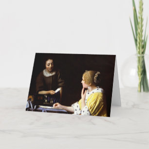 Carte Johannes Vermeer - Maîtresse et domestique