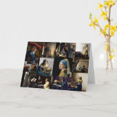Carte Johannes Vermeer - Patchwork de chefs-d'oeuvre (Fleur jaune)