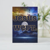 Carte John 11:35 Bible Verse Pic Greeting Card (Debout devant)