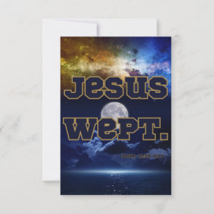 Carte John 11:35 Bible Verse Pic Greeting Card