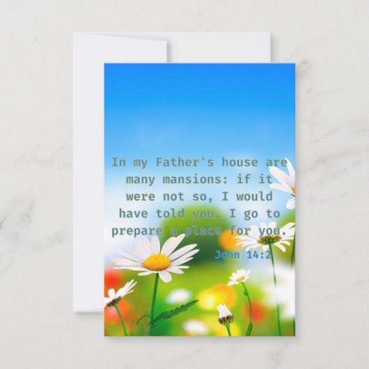 Carte John 14:2 KJV Bible Scripture Pic Greeting (Devant)