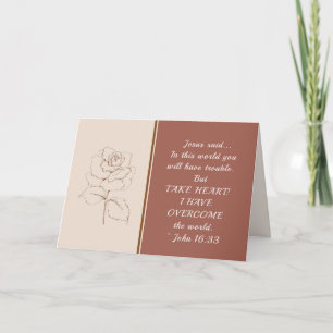 Carte John 16:33 Prenez le coeur! J'ai surmonté le monde