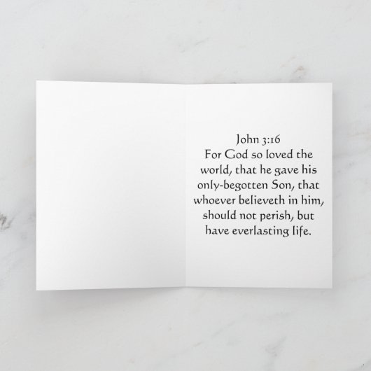 Carte John 3:16 (Intérieur)