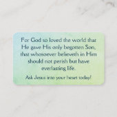 Carte John 3:16 (Dos)