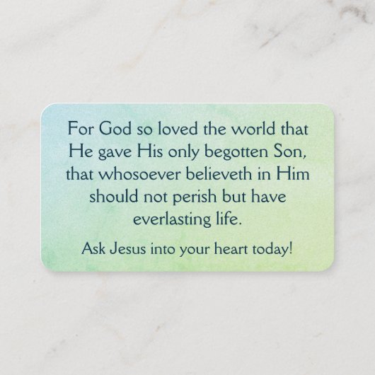 Carte John 3:16 (Dos)