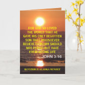 CARTE JOHN 3 16 (Fleur jaune)