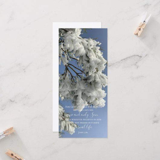 Carte John 3:16 Texte personnalisé | Photo originale de  (Devant/Arrière en situation)