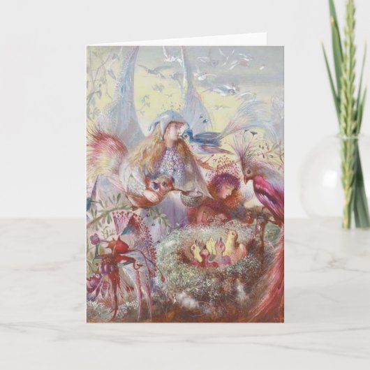Carte John Anster Fitzgerald - Fées et un nid d'oiseaux (Devant)