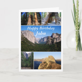 Carte John Happy Birthday, Parc national de Yosemite
