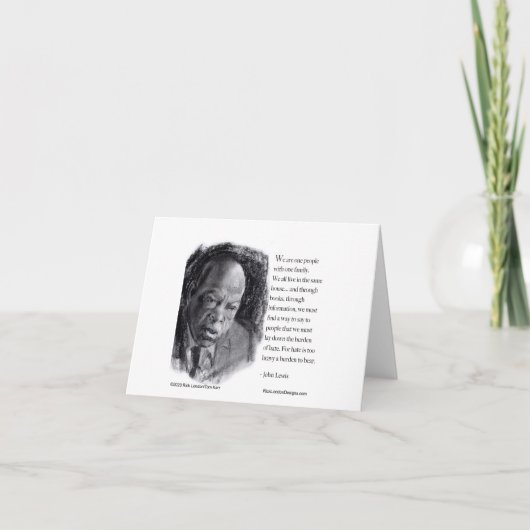 Carte John Lewis & Citation Portrait Belle (Devant)