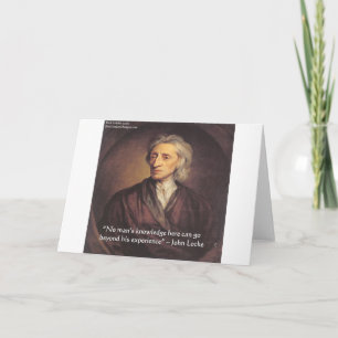 Carte John Locke Citation sur les connaissances et l'exp