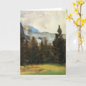 Carte John Sargent : Purtud Fir Trees et Snow Mountains (Fleur jaune)