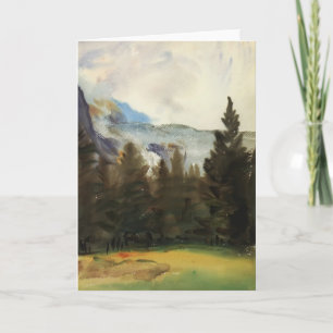 Carte John Sargent : Purtud Fir Trees et Snow Mountains