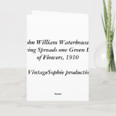Carte John William Waterhouse - Spring Spreads... (Dos)