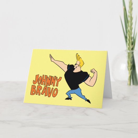 Carte Johnny Bravo Flexing (Devant)