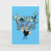 Carte Johnny Bravo Palm Tree Nom (Devant)
