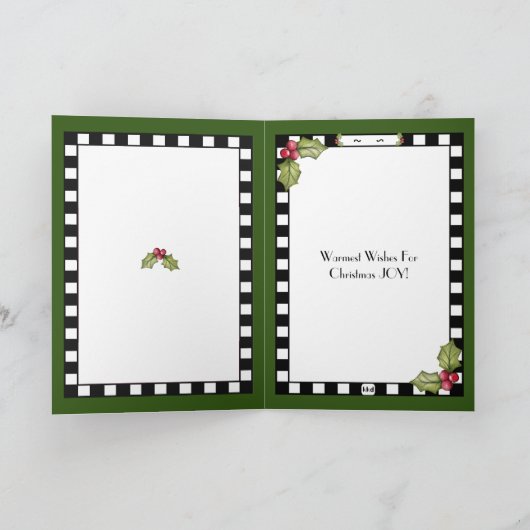 Carte Joie ! Ange de Buffalo Plaid (Intérieur)