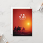 Carte Joie Au Monde | Salutation des trois hommes sages (Devant/Arrière en situation)