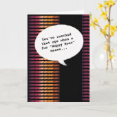 Carte joie branchée Happy Hour Obtenir vieux drôle Anniv (Fleur jaune)