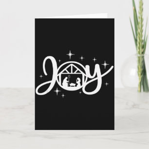 Carte Joie chrétienne de Noël Jésus Scène de la Nativité