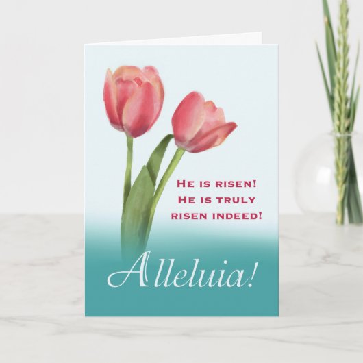 Carte Joie chrétienne de Pâques de la Résurrection en ma (Devant)