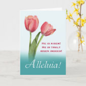 Carte Joie chrétienne de Pâques de la Résurrection en ma (Fleur jaune)