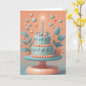 Carte Joie d'anniversaire des nerds geek (Fleur jaune)