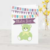 Carte Joie de bébé (Fleur jaune)