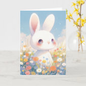 Carte Joie de la Fleur de Lapin (Fleur jaune)