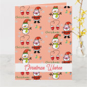 Carte joie de Noël (Fleur jaune)