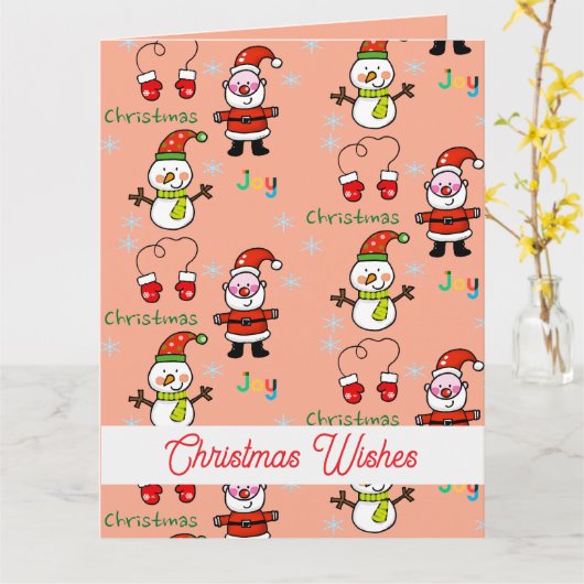 Carte joie de Noël (Fleur jaune)