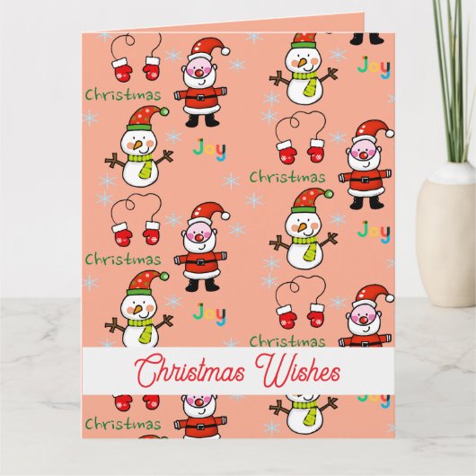 Carte joie de Noël (Devant)