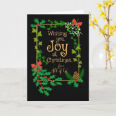 Carte Joie de Noël de nous tous Holly et Mistletoe (Fleur jaune)