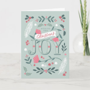 Carte Joie de Noël folklorique de bienvenue