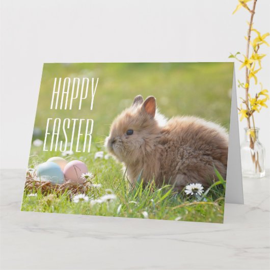 Carte Joie de Pâques (Fleur jaune)