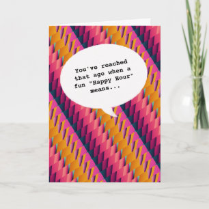 Carte Joie élégante Bonne heure Obtenir Vieux Anniversai