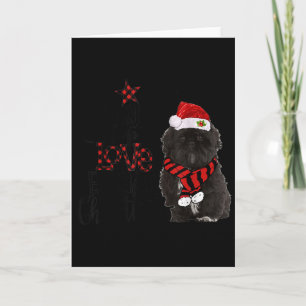 Carte Joie Espoir Amour Paix Noël Shih Tzus noirs 2020