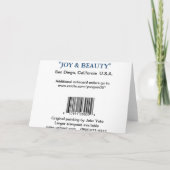 CARTE JOIE ET BEAUTÉ (Dos)