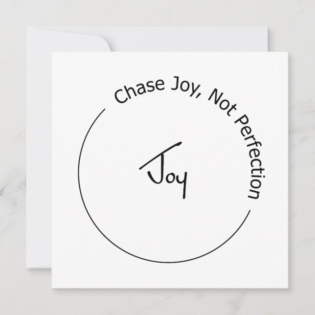Carte Joie et non perfection (Devant)