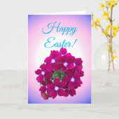 Carte Joie Florale Joyeuses Pâques  (Fleur jaune)