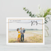 Carte JOIE JOIE Minimale Script Gold (Debout devant)