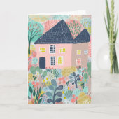 Carte Joie Nouvelle Maison Félicitations Jardin (Devant)